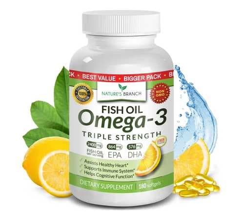 BEST TRIPLE STRENGTH Omega 3 Fish Oil Pills BEST TRIPLE STRENGTH Omega 3 Fish Oil Pills