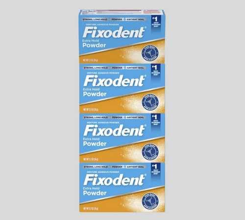 Fixodent Extra Hold Denture Adhesive Powder 2.7 Oz